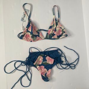 Frankies Bikinis Valentina Top (NWT L) & Ayla Bottoms (M)